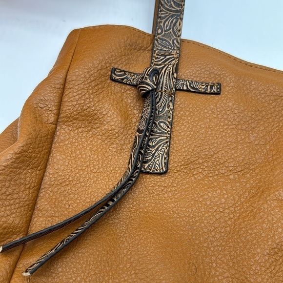 Darcy Marks London Carmel Color Leather Tote Bag TOT5608 - Picture 3 of 16